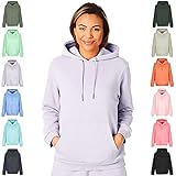 Light & Shade LSLSWT005 Top in Felpa con Cappuccio Super Soft Touch Loungewear da Donna, Lavanda, M