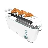 Cecotec Toast&Taste Extra W,1000 W di potenza, doppio slot XL per pane spesso, sistema autocentrato, 7 posizioni di tostatura, espulsione automatica, raccolta briciole