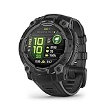 Garmin Instinct 3, Smartwatch, 45mm, Display AMOLED 1,2", Lunetta in metallo, GPS Multi-band, 10ATM, Torcia LED, 90+ App per lo Sport, Pay, Connect IQ, Autonomia 18 giorni (Black)