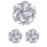 Lampadesign® Set Luci Camera da Letto moderna Lampadario e 2 Lampade sfere da comodino a Led FIOCCO Coppia abat jour Lumi Comodini stanza Lampada Sospensione soffitto vintage Lampadine luce fredda