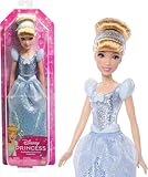 Mattel Disney Princess - Cenerentola bambola con capi e accessori scintillanti ispirati al film, giocattolo per bambini, 3+ Anni, HLW06