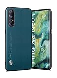 Puxssul Cover per Oppo Find X2 Neo 5G, Custodia in Pelle Sintetica TPU, Anti-Shock Anti-Graffio Anti-Scivolo Ultra Leggera Cover per Oppo Find X2 Neo 5G, per Uomini Donne (Blu)