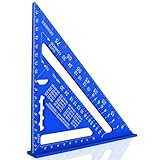 LOBVABA Squadra da Falegname, Strumento Multifunzione in Lega di Alluminio, Righello Triangolare Metrico, Squaredo per Falegname, Conciatetti, Ingegnere, Tracciatura Falegnameria Utensili