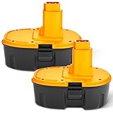 2X FUNMALL DC9096 18V 3.8Ah Ni-MH Batteria di Ricambio per Dewalt DE9098 DE9095 DE9096 DE9096 DE9039 DW9096 DW9095 DW9098 DE9503 Trapano Avvitatore a Batteria