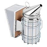 QWORK® Attrezzatura per apicoltura per affumicatore per alveare in acciaio inossidabile, affumicatore per api, forniture per apicoltura