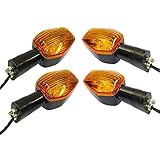 Frecce Moto 4pcs Segnali di svolta posteriore anteriore Segnali lampadina Fit Utilizzo for Honda CBR929RR CBR954RR CBR600F4 CBR600F 4i CBR 929 954 600 RR F4 F 4i Frecce Led Moto (Color : Amber lens)