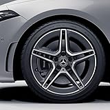DualColorStampe Adesivi strisce cerchi compatibili con Mercedes-Benz AMG Cerchi in lega 18'' ruota cerchioni strisce stickers adesivi auto sport COD. 0337 (Argento)