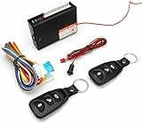 Kit di bloccaggio universale per auto senza chiave, sistema di chiusura centralizzata a distanza a 2 porte e sistema di allarme (nero)