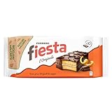 Ferrero Fiesta - 10 Merendine di Pan di Spagna Ricoperte di Cioccolato, Delicato Sapore di Arancia, Ottime a Colazione e Merenda, Confezione da 360 Grammi