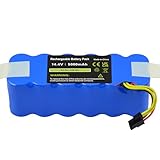 iPrize Batteria di ricambio NI-MH 14,4 V 5000 mAh per Ecovacs Deebot CR120, KK-8, X-500, X500 per Profimaster Robot 2712 per Ariete Briciola 2711, 2712, 2713, 2717, sostituisce LP43SC20000P