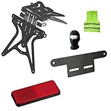 COMPATIBILE CON HONDA HORNET 600 S KIT PORTATARGA REGOLABILE ATTACCO SOTTOCODONE+CATARIFRANGENTE+SUPPORTO CATARIF. SET KIT PER MOTO PORTA TARGA OMOLOGATO