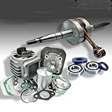 KIT GRUPPO TERMICO CILINDRO RACING ATHENA 47,6 70CC + ALBERO MOTORE SPALLE PIENE RACING ATHENA + CUSCINETTI MINARELLI VERTICALE BOOSTER SPIRIT BW'S 50