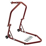 Cavalletto Alza Moto 4 ruote 5 perni inclusi Anteriore Canotto Sterzo Rosso
