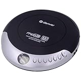Denver Lettore CD Portatile DMP-391. Walkman. Compatibile con CD, CD-R e CD/RW. Funzione Anti-Shock. Sistema di amplificazione dei Bassi. Cuffie Incluse.