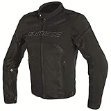 Dainese 173519669144 Air Frame D1 Tex Giacca Moto Estiva, Nero/Nero/Nero, 44