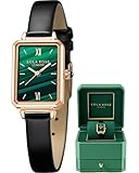Lola Rose Orologio Donna con Quadrante Malachite, Cassa Acciaio 316L & Cinturino Pelle - Design Sottile da Gioielleria per Eleganza Quotidiana (25,4mm)