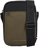 Tommy Hilfiger Uomo Borsa a Tracolla Repreve Mini Reporter con Logo, Verde (Army Green), Taglia Unica