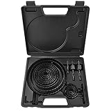 Gunpla Set di Seghe a Tazza 21 Pezzi per Legno 19-152mm, Kit Sega a Tazza con Piastra di Installazione Mandrini y Punte, Ideale per Legno Sottili, PVC, Metallo, Iron, Alluminio e Plastica