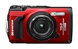 OM SYSTEM Tough TG-7 rosso, 12MP, impermeabile, resistente agli urti, modalità di ripresa subacquea e macro, video 4K, zoom 4x-grandangolare (erede di Olympus TG-6)