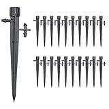 UCLEVER 30 Pezzi Regolabili Flusso di irrigazione gocciolatori con connettore per Tubo 4mm / 7mm, 360 Gradi emettitore Micro irrigatori Goccia Sistema