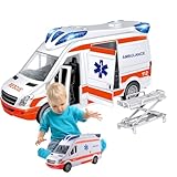 Generico Ambulanza Giocattolo Con Luci E Suoni, Veicolo Di Emergenza Con Barella Per Bambini, Ambulanze Pronto Soccorso Con Luci, Macchinine Ambulanza Grande Per Bambini E Bambine