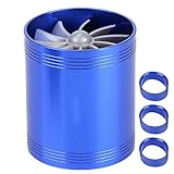 Turbo per auto, turbocompressore, turbina a doppia ventola, caricatore eccellente, gas, risparmio carburante(Blu)-turbonator