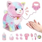 XUXLEKK Peluche gatto interattivo, Giochi Gatto Interattivi, Elettronico Pet Giocattolo Per Robot Gatti Per Bambini Che Abbaia e Cammina, regali di festival per Bambini 2 3 4 Anni(colore)