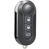 Custodia per chiave auto con 3 pulsanti bianchi adatto per modelli Fiat Grande Punto, Fiat 500, Panda, Punto, Bravo, Stilo, Ducato