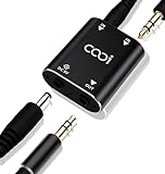 Cooidea 2 Channel Stereo Audio Mixer - Guscio in Metallo, Interfaccia AUX Supporta 2 Ingressi e 1 Uscita Mini Miscelatore Stereo Include Cavi Audio da 1 Metro - Per PC, Telefono, Laptop, Cuffie