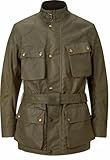 Belstaff Trialmaster Giacca di cera da moto, oliva, XL