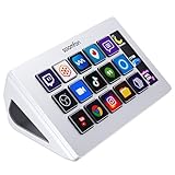 SOOMFON Stream Controller Deck Bianco, Aggiornata con 15 Macro Pulsanti LCD Personalizzabili per Attivare Azioni in OBS, Twitch, YouTube, per Live-Streaming, Editing di Foto e Video