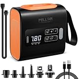 PELLOR Pompa Elettrica SUP 22PSI, Ricaricabile Pompa ad Alta Pressione con Auto-Off, Gonfiaggio e Sgonfiaggio Doppio Stadio, Compressore Aria Portatile, Adatta per Paddle Board, Kayak, Gommoni