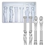Musykrafties Stampo artistico per intonaco in argilla secca e poliglina, colonna decorativa e statua di scultura, WD-4709