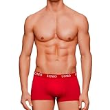 Toocool - Boxer Uomo Rosso Slip Intimo Aderente Elasticizzato Basic Cotone Nuovo F-1268 [M,Rosso]