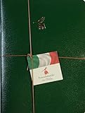 Bieffe Handmade Italy - Diario di scrittura con 3 quaderni a righe (verde scuro)