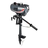 YEITBY Motore fuoribordo a due tempi, 2,5 kW e 3,5 CV, velocità di rotazione 5000 giri/min, adatto per gommoni, gommoni, barche da pesca, barche a vela, parti fuoribordo