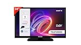 TELEFUNKEN 2025 Smart TV 24" HD Ready TE24553B45V2DZ, TV LED 24 Pollici con Alexa Integrata, Compatibile con Alexa e Google Assistant, Digitale DVB-T2, Dolby Vision HDR10, Dolby Audio