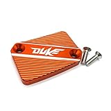 VIKOMN Cappuccio della copertura del serbatoio del fluido del freno anteriore del motociclo adatto for KTM DUKE 125 200 390 690 Alluminio (Color : Orange)