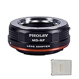 PHOLSY Adattatore Lente Compatibile con Obiettivi Minolta Rokkor MD/MC/SR e Corpo Fotocamera Canon RF, EOS R, EOS R6 Mark II, EOS R7, EOS R8, EOS R10, R3, EOS R5, EOS R5C, EOS R6, EOS RP, EOS R50