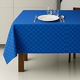 Corredocasa Tovaglia da Tavola Antimacchia no Stiro Idrorepellente in Tessuto Impermeabile Facile da Pulire e da Lavare Ottima Qualità Varie Misure Vari Colori (Blu, Quadrata 140x140 cm)
