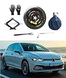 Kit Ruotino di Scorta 16" compatibile con Volkswagen Golf 5/6/7/8 (No GT) con Cric, Chiave, Guanti e Sacca