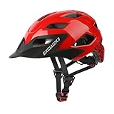 Casco Bici Bambino, Exclusky Casco Bici Bambina Casco MTB Enduro con Visiera per BMX Skateboard Scooter Monopattino Roller Ciclismo 50-57cm (5-13 Anni)
