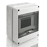 Quadro Elettrico esterno, Centralino 5 Moduli, IP65 Centralino da Parete, Adatto a Vari Luoghi Come Giardini All'aperto, Fattorie, Postazioni di Ricarica, ecc