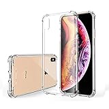 Hually Custodia per iPhone X, Trasparente Morbido Silicone Bumper Cover [Ultra Sottile] Antigraffio, Antiurto Protettiva Case per iPhone Xs/10 Custodia Trasparente