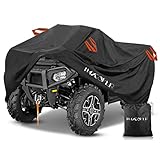 Copertura ATV Impermeabile per Polaris Sportsman, Yamaha Grizzly, Honda, Kawasaki - Con Cinturini, Riflettivi e Sacca di Stoccaggio, Nero, 210x120x115 cm