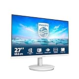 PHILIPS Monitor 271V8AW Full HD da 27 pollici, altoparlante integrato, senza sfarfallio (1920 x 1080, 100 Hz, VGA, HDMI) biancoto