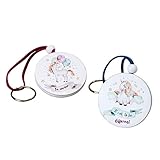 Mopec W744 Portachiavi in Legno con Unicorno, 5 cm, Confezione da 4, Multicolore