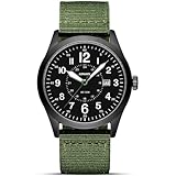 LN LENQIN Orologio Uomo Orologi Militari Orologi Analogici Al Quarzo Per Uomo Orologi da Polso Impermeabili Con Data Orologio Sportivo Tattico Militare Cinturino in Nylon (Verde Nero Nero)