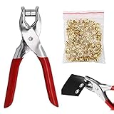 Kit Pinza per Occhielli, Kit Pinza per Occhielli Metallici, Occhiellatrice per Teloni, Rosso