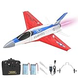 VOLANTEXRC Aereo RC F-16 Fighting Falcon - Jet Militare con Luci, 2.4Ghz 2CH, Pronto al Volo, Ideale per Principianti